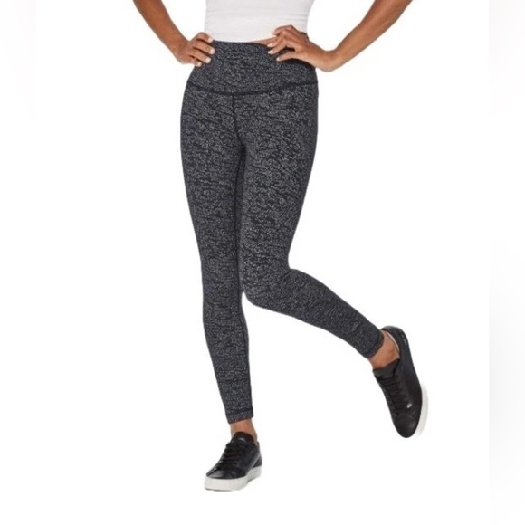 Lululemon Wunder Under High-Rise Leggings Size 6 Black White Static Print - Picture 1 of 6